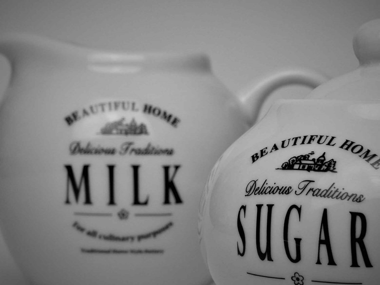 sugar and milk