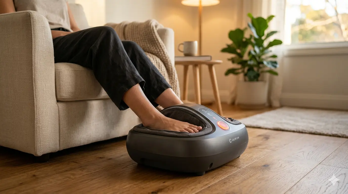 "Best foot massager for neuropathy and diabetes showing shiatsu foot massager with heat therapy for diabetic foot pain relief