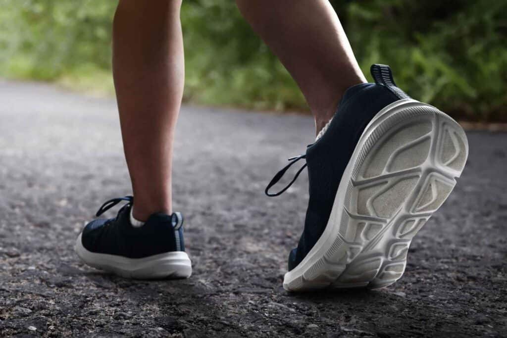 A person jogging in joggers