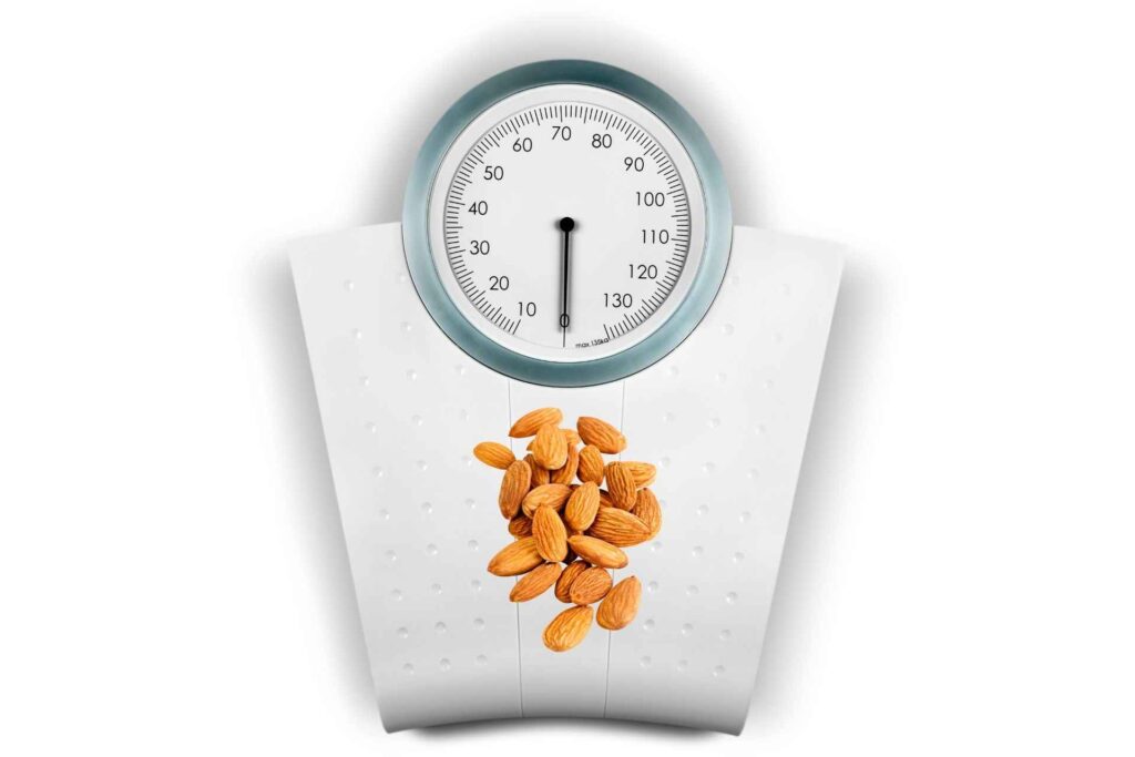 Weight measure with almonds