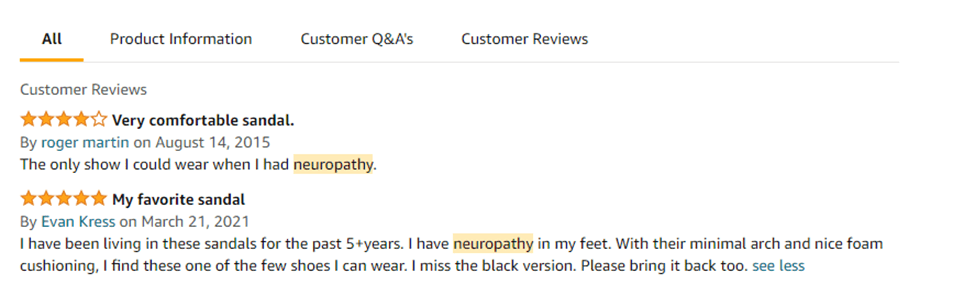 Customer reviews of Dr. Scholl's Shoes Men's Gordon Sandals about neuropathy