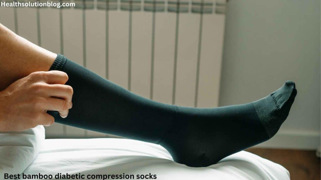 A man wearing compression sock