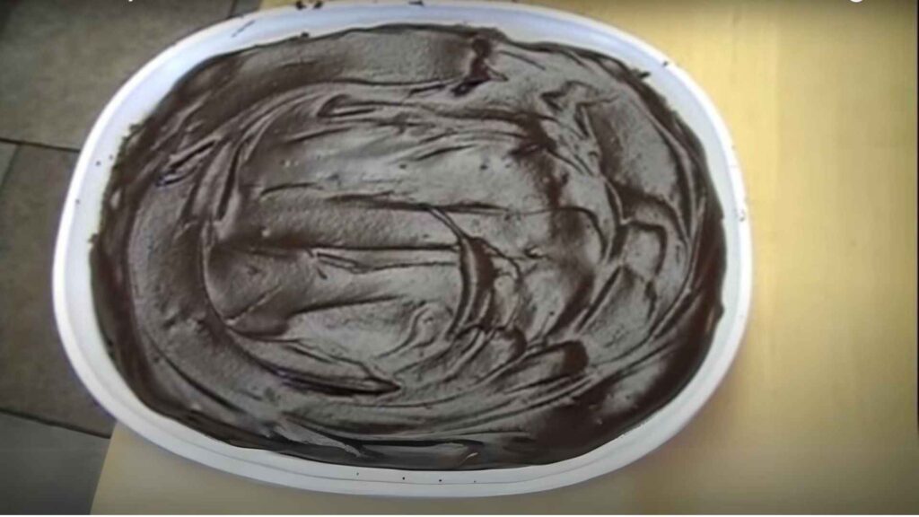 black Vegan Raw Chocolate Cheesecake in a bowl