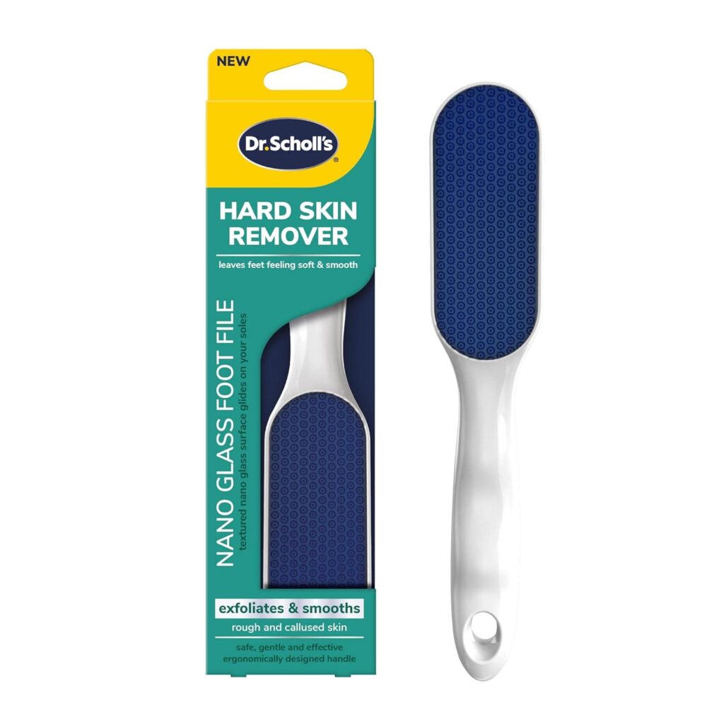 Dr. Scholl's Hard Skin Remover Nano Glass Foot File - Foot Callus Remover, Durable Foot Scrubber, Dead Skin Remover, Hygienic Pedicure Tool, Long Lasting Foot Buffer