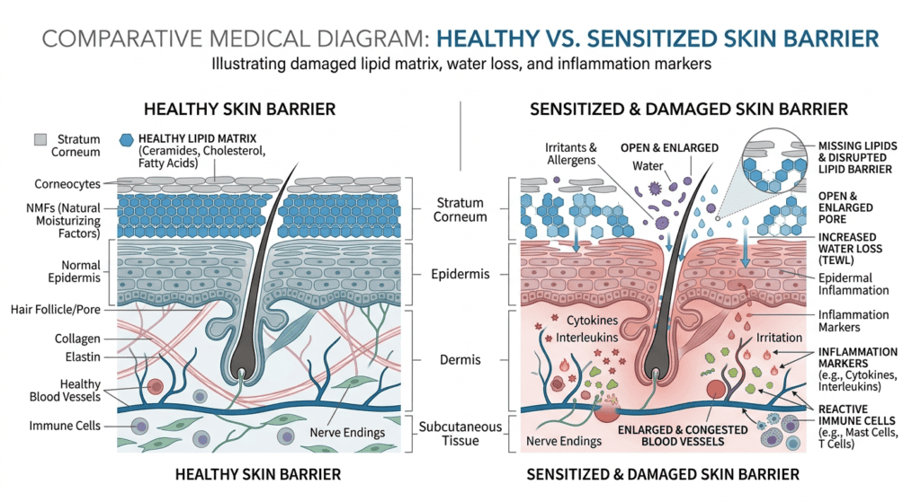 Skin barrier structure