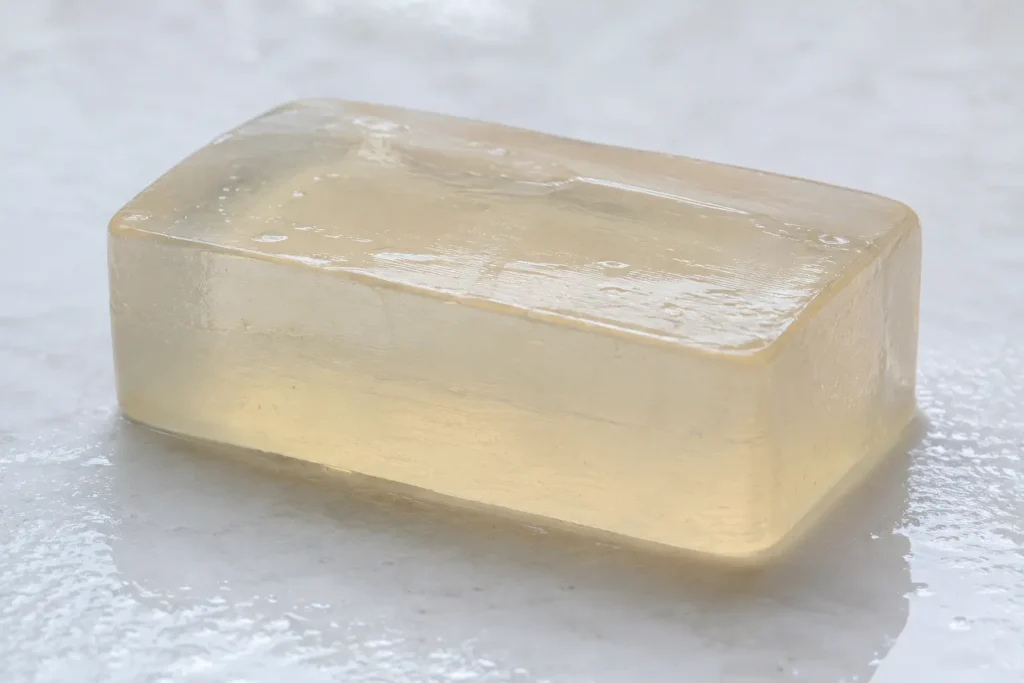 Transparent clear soap bar for oily skin — Neutrogena style glassy cleanser for pore cleansing