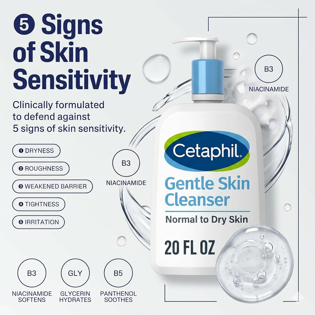 Generic fragrance-free hydrating gentle liquid cleanser for facial eczema prone skin