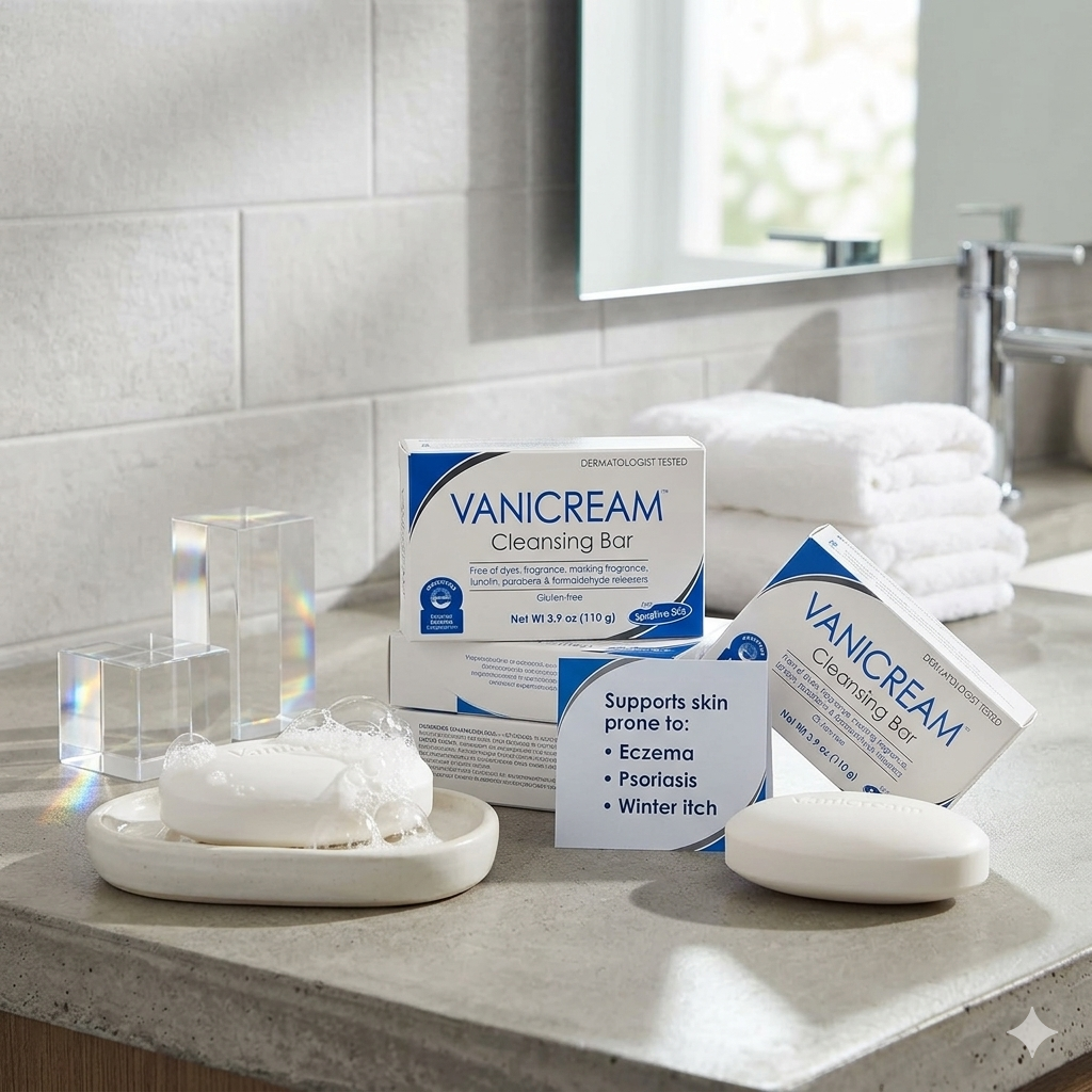 Vanicream Cleansing Bar for sensitive eczema prone skin